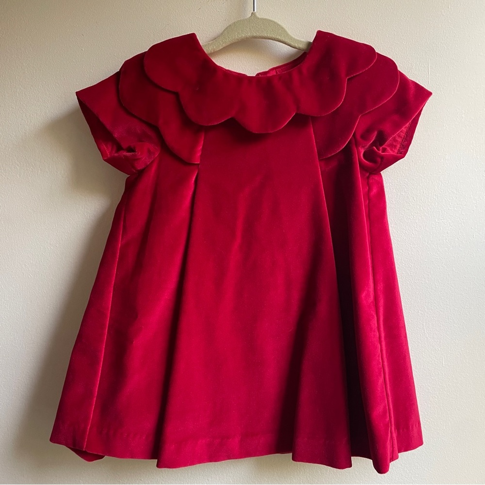 Jacadi Red Velvet Dress 18M
